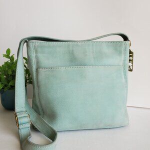 Vintage Coach Sonoma Pocket Zip Nubuc #4949 in Aqua